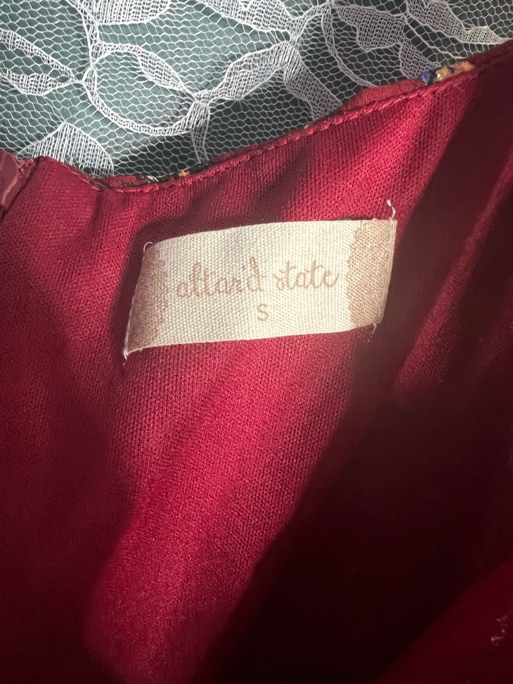 Altar’d State Floral Mini Dress Size Small Cottagecore Y2K Babydoll Dress - Picture 7 of 7